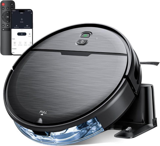 Robot Vacuum and Mop Combo, 2 in 1 Robotic Vacuums Cleaner with WiFi/App, Robot Vacuum with Water Tank, Strong Suction, Schedule, Self-Charging, Quiet, for...
